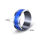 ASH'S CHOICE Stainless Steel Rings for Men Cool Rings Couple Rings Set Wedding Gifts