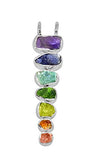 YoTreasure Chakra Healing Gemstone Solid 925 Sterling Silver Chain Pendant Jewelry