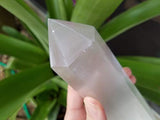 Om Zone 6-inch Moroccan Selenite Tower Large Crystal Point Wand Generator Obelisk for Energy Cleansing, Meditation, Reiki, Intuition, Spiritual Healing, Collection of Healing Crystals and Stones. (1)