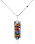Orgone Pendant -Mix 7 Chakra Orgone Pendant Necklace with Healing Crystals for balancing Chakra-EMF Protection
