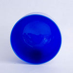 432Hz Perfect Pitch G Note Throat Chakra Blue Colored Frosted Quartz Crystal Singing Bowl 8 inch