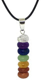 Schmidt Jewelry 7 Stone Chakra Necklace - Natural Stones Pendant - Balance Chakras with Gift Box