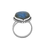 YoTreasure Labradorite Ring Solid 925 Sterling Silver Gemstone Jewelry