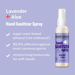 Everyone Hand Sanitizer Spray: Lavender and Aloe, 2 Ounce, 6 Count
