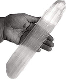 Selenite Stick 6 to 8.5 Inches long, 1 to 2 inches wide, white healing stone, strong protection powers