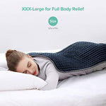 XXX-Large Sable Heating Pad for Fast Pain Relief, Fast-Heating Machine-Washable Pad - 6 Temperature Settings, Moist Heat Therapy Option, Auto Shut-Off - 17" X 33"(Upgraded Version)