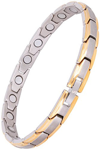 Elegant Womens Titanium Magnetic Therapy Bracelet Pain Relief for Arthritis and Carpal Tunnel