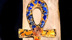 Orgonite Ankh Pendant with Shungite EMF Protection Healing Crystals Herkimer Diamond 24K Gold Orgone Necklace