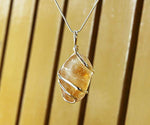 Citrine Gemstone Pendant Necklace - Natural Crystal Healing | Stone of Joy, Wealth and Abundance| Energizes Solar Plexus and Navel Chakras| Jewelry for Men & Women