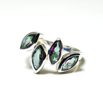 55Carat Mystic Quartz Ring Statement Marquise Cut 925 Silver Chakra Healing Stone Handmade Sizes 4 to 12