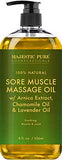 Arnica Sore Muscle Massage Oil for Joints and Muscles by Majestic Pure - Soothe Sore, Tired Muscles, Nourishing and Hydrating, 8 fl. oz.Set of 2