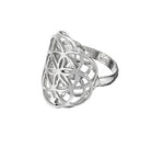 Dabble Seed of Life Ring Sterling Silver 925 Sacred Geometry Flower of Life Yoga Jewelry (10)