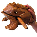 Deluxe Large 6" Wood Frog Guiro Rasp - Musical Instrument Tone Block - by World Percussion USA