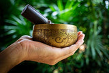 4 Inch Tibetan Singing Bowl Set Bundle by Zen Mind Design - with Antique Tingsha Cymbals, Rosewood Mallet, Silk Cushion, Eco-Friendly Box and E-Book - for Yoga, Meditation and Sound Healing Therapy