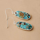Turquoise Earrings for Women Fashion Jewelry (Silver)