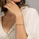 PAVOI 14K Gold Plated Forever Love Knot Infinity Bracelets for Women | Rose Gold Bracelet