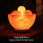 Himalayan Glow 1328 Bowl Salt lamp with Massage Ball