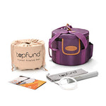 TOPFUND 432 hz C Note Crystal Singing Bowl Root Chakra 8 inch with Heavy Duty Carrying Case and Suede Striker