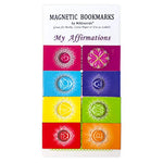Positive Affirmations Chakra Magnetic Bookmarkers, Original Designs, Set of 8, Motivational Gratitude Page Markers for Women and Men