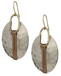 Boho Oval Silver Ethnic Hammered Earring for Women| SPUNKYsoul Collection