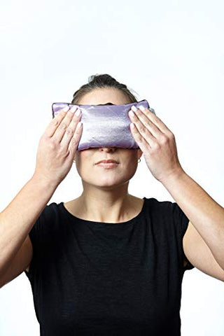 DreamTime Eye Pillow with Lavender Aromatherapy, Natural Herbal Mask, Purple and Brown, Pack of 1