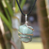 Aquamarine Gemstone Pendant Necklace - Natural Crystal Healing | Stone of Courage | Throat Chakra & Communication Aid | Calming & Soothing Energy to Relax and Reduce Stress | Jewelry for Men & Women