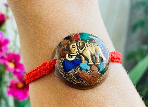 Orgonite Bracelets, Protection EMF, Elephant symbol, representing the abundance and prosperity- daily use-yoga meditation. handmade, Arte orgones