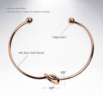 PAVOI 14K Gold Plated Forever Love Knot Infinity Bracelets for Women | Rose Gold Bracelet