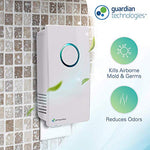 GermGuardian GG1100W Elite Pluggable UVC Air Sanitizer and Deodorizer, Kills Germs, Freshens Air and Reduces Odors from Pets, Smoke, Mold, Cooking and Laundry, Germ Guardian Air Purifier