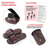 BYRIVER Acupressure Foot Massager Reflexology Massage Tools Mat, Health Sandals Shoes Slippers, Relief Fatigue, Heel, Back Pain Relaxation Gifts for dad mom(03L)