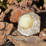 Orgonite Crystal – Aura Healing Emf Protection Selenite Orgone Energy generator Dodecahedron Crystal for – Healing Chakra Entity Protection Meditation Tool