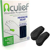 Aculief - Award Winning Natural Headache, Migraine, Tension Relief Wearable – Supporting Acupressure Relaxation, Stress Alleviation, Soothing Muscle Pain - Simple, Easy, Effective 2 Pack - (Black)