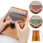 Kalimba Thumb Piano 17 Keys, Portable Mbira Finger Piano Gifts for Kids and Adults Beginners