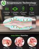 Lunix LX3 Cordless Electric Hand Massager with Compression, 6 Levels Pressure Point Therapy Massager for Arthritis, Pain Relief, Carpal Tunnel and Finger Numbness, Shiatsu Massage Machine with Heat