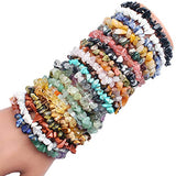 Natural Chip Stone Beads Multicolor 5-8mm About 400 Pieces Irregular Gemstones Healing Crystal Loose Rocks Bead Hole Drilled DIY for Bracelet Jewelry Making Crafting (5-8mm, Multicolor)