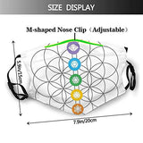 Comfortable Windproof mask,Chakra Points In Vintage Concentric Rings Of Partial Circle Zen Image,Printed Facial decorations for adult