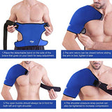Hilph® Shoulder Ice Pack Rotator Cuff Cold Therapy for Injuries, Reusable Cold Gel Wrap with Extender Strap Shoulder Ice Pack Wrap for Sports Injuries, Pain Relief, Swelling -19.7" X 9.3"