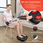 Medcursor Shiatsu Foot Massager with Built-in Soothing Heat Function, Electric Deep Kneading Foot Massage Machine, Muscle Pain Relief, Home and Office Use, Black