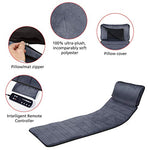 Comfier Massage Mat, Full Body Heating Massage Pad with Movable Shiatsu Neck Massage Pillow, 10 Vibrating Motors & 4 Heating Pad, Neck,Shoulder Back Massager for Pain Relief