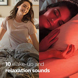 Philips SmartSleep Sleep and Wake-Up Light, Simulated Sunrise and Sunset, Multiple Lights and Sounds, RelaxBreathe to Sleep, HF3650/60