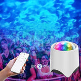Night Light Projector for Kids-LED Star Galaxy Projector with 16 Music/Sounds,Bluetooth Speaker,Moving Ocean Wave- 4in1 Sleep Sound Machine for Nursery/Yoga/Sleeping/Party(Voice&Remote Control)
