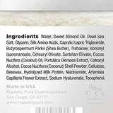 Majestic Pure Coconut Milk Body Scrub, Anti Cellulite & Exfoliator, Natural Skin Care Formula Helps with Stretch Marks, Eczema, Acne and Varicose Veins, 12 Oz