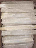 Selenite Stick 6 to 8.5 Inches long, 1 to 2 inches wide, white healing stone, strong protection powers