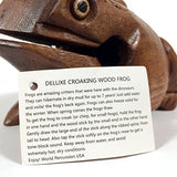Deluxe Large 6" Wood Frog Guiro Rasp - Musical Instrument Tone Block - by World Percussion USA