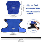 Hilph® Shoulder Ice Pack Rotator Cuff Cold Therapy for Injuries, Reusable Cold Gel Wrap with Extender Strap Shoulder Ice Pack Wrap for Sports Injuries, Pain Relief, Swelling -19.7" X 9.3"