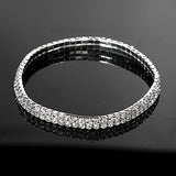 NewChiChi 2PCS Twinkle Diamond Anklet Elastic Bling Shining Foot Jewelry Bracelet Bridal Summer Jewelry