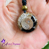 Orgonite Necklace kinds Yin Yang Amulet of protection EMF with tourmaline and quartz yoga meditation, reiki, Handmade, Arte Orgones