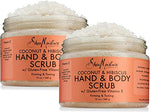Shea Moisture Coconut & Hibiscus Hand & Body Scrub, 12 Oz, Pack of 2