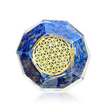 Orgone Crystal – Flower of Life Orgone Energy Generator Self-Motivation – Lapis Lazuli orgonite Dodecahedron Crystal for – Emf Protection Inner Healing Meditation Tool