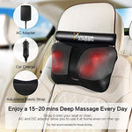 VIKTOR JURGEN Neck Massage Pillow Shiatsu Deep Kneading Shoulder Back and Foot Massager with Heat-Relaxation Gifts for Women/Men/Dad/Mom